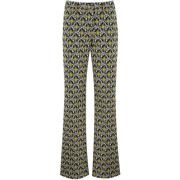 Slim-fit palazzo bukser med slips-inspireret print