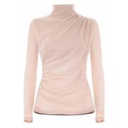 Draped Polo Neck T-shirt