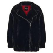 Faux Fur Coat Marilyn - Sort