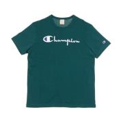 Crewneck Teal T-Shirt til Mænd