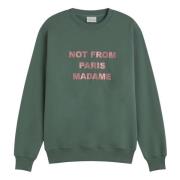 Broderet Slogan Sweatshirt