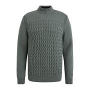 Boucle Bomuld Blandet Mock Neck Sweater