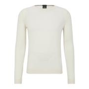 Slim-Fit Virgin Wool Sweater - Hvid - S