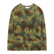 Tie dye camo print sweater