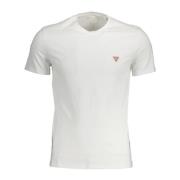 Slim Hvid Rundhals T-shirt