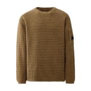 Grøn Chenille Crewneck Vaffel Sweater