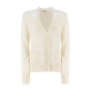 Blonder Applique V-Hals Cardigan