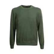 Grøn Uld Rundhals Sweater