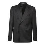 Sort Dobbelt-Breasted Blazer