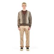 Herre Brun og Beige Cardigan