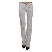 Hvid Slim Fit Bomuld Jeans