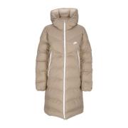 Quiltet Hætteparka Windrunner Khaki