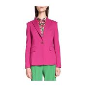 Fuchsia Viskose Blazer til kvinder