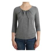 Elegant grå cashmere blanding sweater