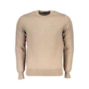 Beige Broderet Sweater