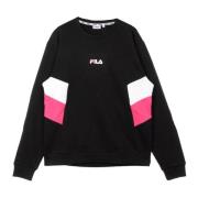 Sort/Hvid/Rosa Letvægts Crewneck Sweatshirt