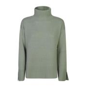 Grøn Turtleneck Strikvarer Sweatshirt AW24