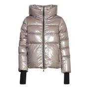 Grå Gloss Puffer Jakke AW24