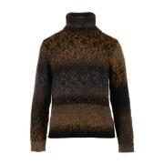 Brun Sweater Dolcevita Stil