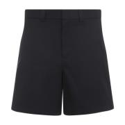 Blå Cotton Twill Shorts