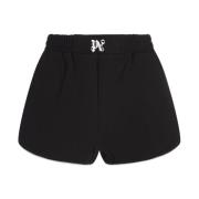 Sort Bomuldsshorts med Monogram