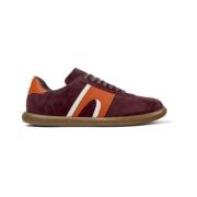 Bordeaux Sneakers med Orange og Hvide Detaljer