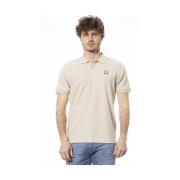 Beige Bomuld Polo Shirt Kortærmet