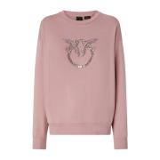 Love Birds Broderet Rund Hals Sweatshirt