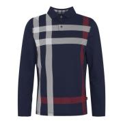 Tartan Langærmet Poloshirt