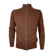 Luksus Brun Cashmere Cardigan Slim Fit