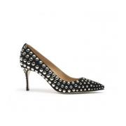 Sort Læder Studs Pumps