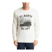 Abstrakt Multifarvet Ski Lift Sweater