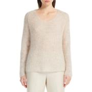 Beige Mohair Sweater Raglan Ærmer