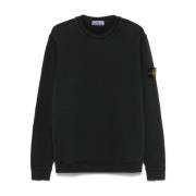 Sort Crew Neck Sweater Jersey Tekstur