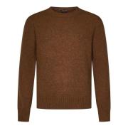 Luksuriøs Brun Crewneck Sweater AW24