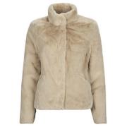 Faux Fur Jakke Beige Kvinder