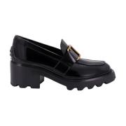 Sort læder loafer elegant stil