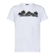 Hvid Palm Tree Logo T-Shirt