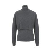 Grå Uld og Kashmir Sweater