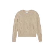 Kashmir Twisted Sweater i Beige