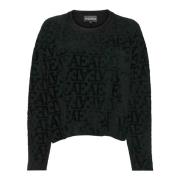 Sort Logo Skrift Sweater