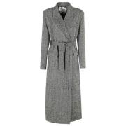 Glide Herringbone Maxi Coat