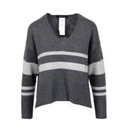 Stribet uldblandet sweater