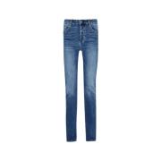 Højtaljet Straight Leg Denim Jeans