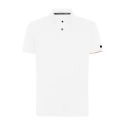 Hvid piqué poloshirt med stretch