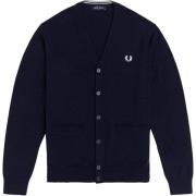 Merino Bomuld Klassisk Cardigan Navy