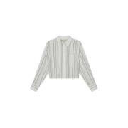 Stribet Crop Shirt