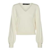 V-Neck Pullover til Kvinder