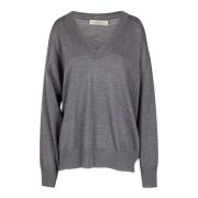 Uld V-hals sweater