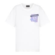 Hvide T-shirts og Polos med Paliet Logo Print